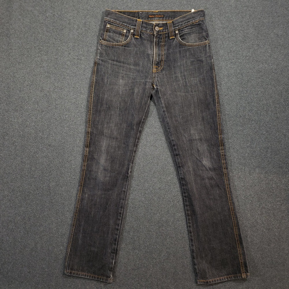 Nudie Jeans Co Mens 30x30‎ Dark Wash Slim Fit Denim Low Rise Made in Italy Denim